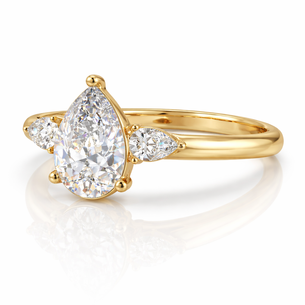 14k Gold Celeste Pear  Ring