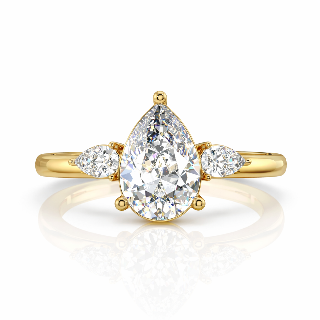 14k Gold Celeste Pear  Ring