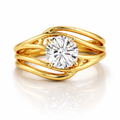 14k Gold Eclipse Intertwine Diamond Ring