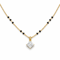 14k Gold Princess Solitaire Mangalsutra