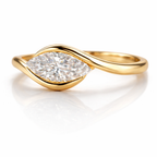 14k Gold Serenity Marquise Flow Ring