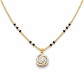 14k Gold Spiral Diamond Aura Mangalsutra