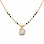 14k Gold Spiral Diamond Aura Mangalsutra