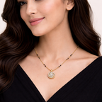 14k Gold Spiral Diamond Aura Mangalsutra