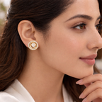 14k Gold infinity Halo Earrings