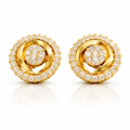 14k Gold infinity Halo Earrings