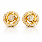 14k Gold infinity Halo Earrings