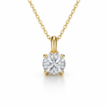 14K Gold Lab Diamond Solitaire Pendant – 0.50ct