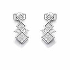 14k White Gold Octa Drop Diamond Necklace