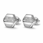 14k White Gold Orion Stripe Diamond Necklace