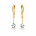 14K Gold Drop Diamond Earrings