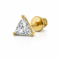 14K Gold Triangle Lab Grown Diamond Studs For Men