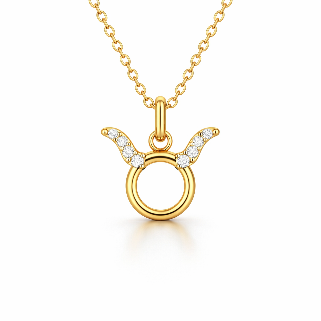 14K Gold Zodiac Diamond Necklace