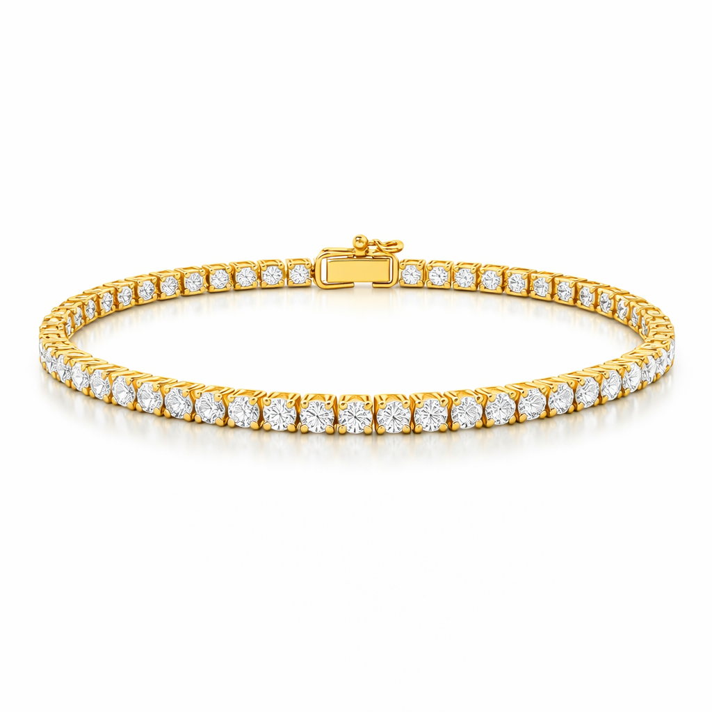 14K Gold Lab Diamond Tennis Bracelet